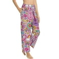 thumbnail image 3 of Kdxio Women's Comfy Stretch Peace Love and Dove Flower PowerPrint Drawstring Pajama Pants-Medium, 3 of 9