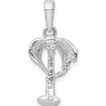 thumbnail image 3 of Sterling Silver Polished Palm Tree W/Coconuts Pendant(Length 25.4) - Jbsp, 3 of 5
