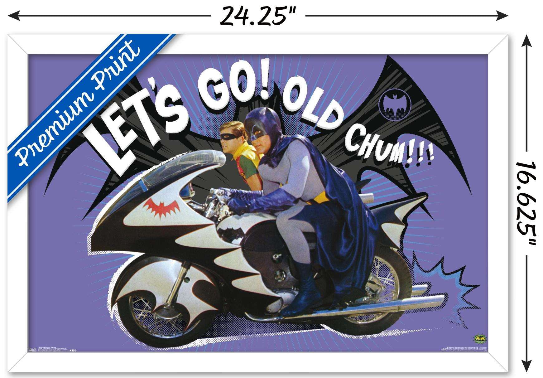 DC Comics TV - Batman TV Series - Batcycle Wall Poster, 14.725" x 22.375", Framed