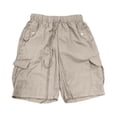 thumbnail image 5 of Bermuda Shorts for Women Knee Length Summer Casual Elastic High Waist Wide Straight Leg Loose Fit Cargo Shorts, 5 of 6