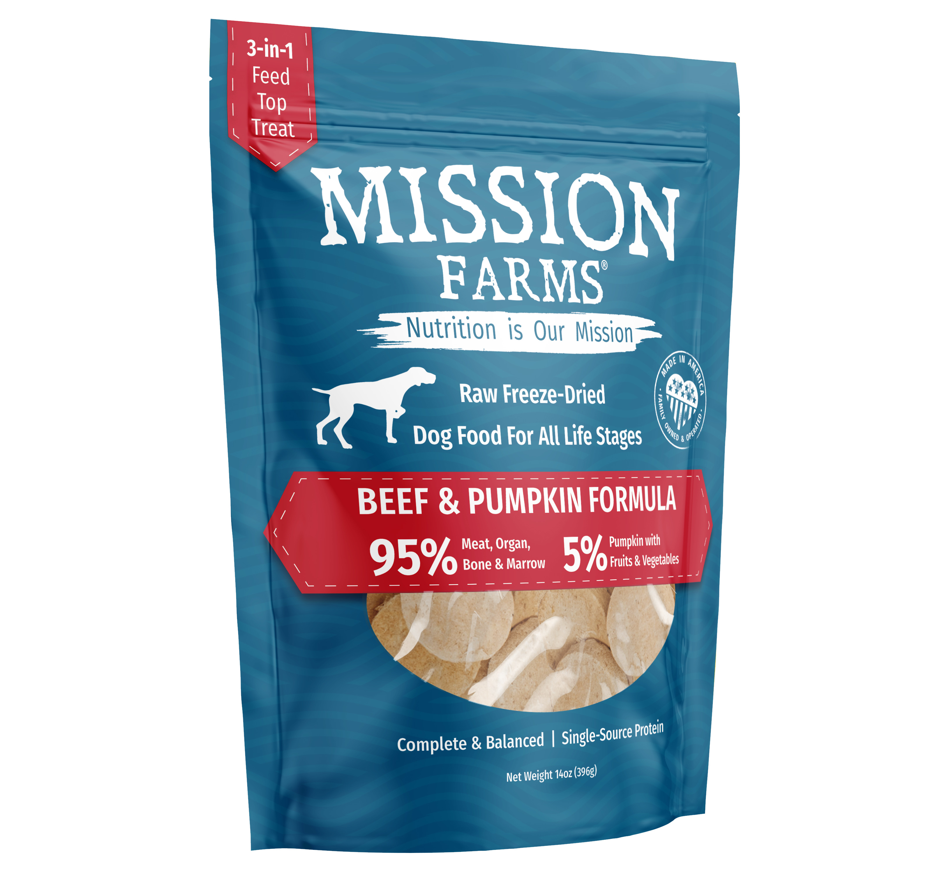 Beef & Pumpkin Freeze-Dried Dog Food