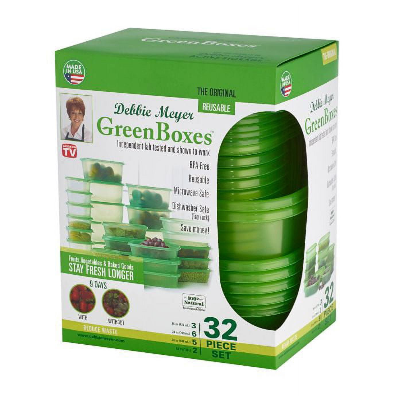 Debbie Meyer Green Boxes Set of 10 Food Preservation Containers - QVC UK