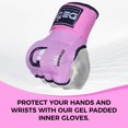 thumbnail image 3 of Defy Sports Gel Padded Fitness Gloves - Ideal for Men & Women, MMA, Muay Thai, Boxing Fight, Pink, M, 3 of 5