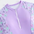 thumbnail image 6 of TOWED22 Girls 2 Pieces Rash Guard Swimsuit Long Sleeve Tankini for 4-10 Years Purple,10-11 Y, 6 of 7