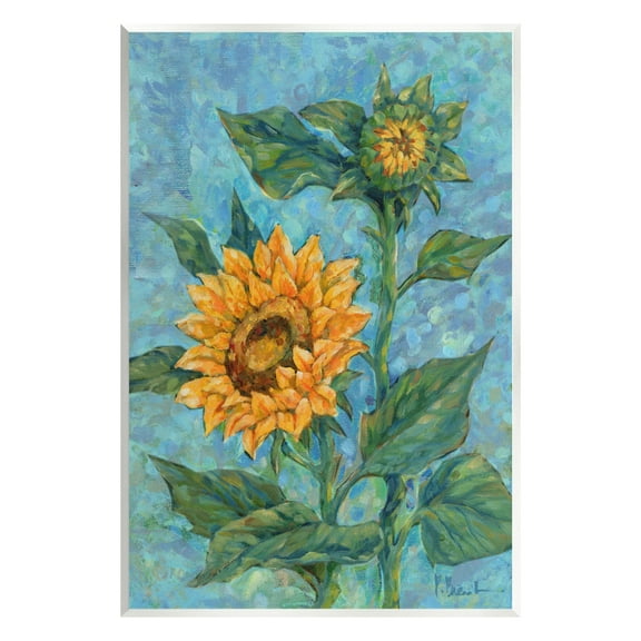 Stupell Industries Classic Style Sunflower Buds Botanical & Floral Painting Unframed Art Print Wall Art, 10 x 15