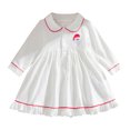 thumbnail image 1 of MIASHUI Robe de Fête Élégante d'Automne pour Filles avec Demi-Cardigane et Col Cranté Élégant Tenue de Fête Blanche, 3-4 Ans, 1 of 7