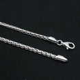 thumbnail image 5 of K-KED Solid 925 Sterling Silver Chain Men Lucky 3mm&nbsp;Wheat Necklace 15-16g/19.6inch, 5 of 5