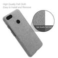 thumbnail image 3 of Funda de cuero con patrón de tela para teléfono, funda protectora anticaídas, compatible con Google Pixel 3 (gris claro), 3 of 6