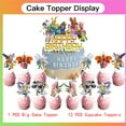 thumbnail image 3 of Digimon Monster Birthday Supplies Plates Decorations Decor Backdrop Banner Cake Topper Fans, 3 of 6