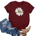 thumbnail image 4 of Fznquz Graphic Womens Tops Plus Size 2025 Short Sleeve Tees Spring Summer Red Casual Crewneck Blouse, 4 of 5