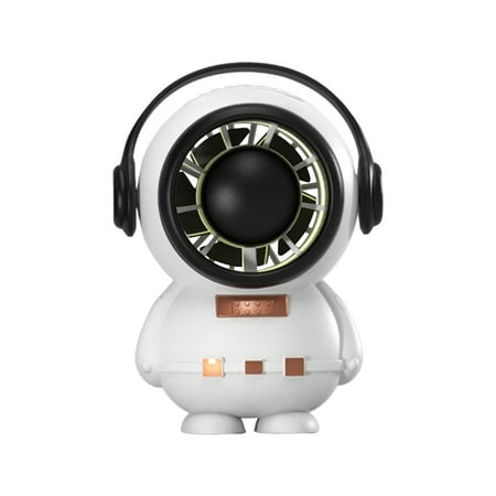 

Portable Mini Astronaut Fan- Cute Spaceman Rechargeable Desk Fan with Light Pocket Fan Night Light for Student s Room Decoration Kids