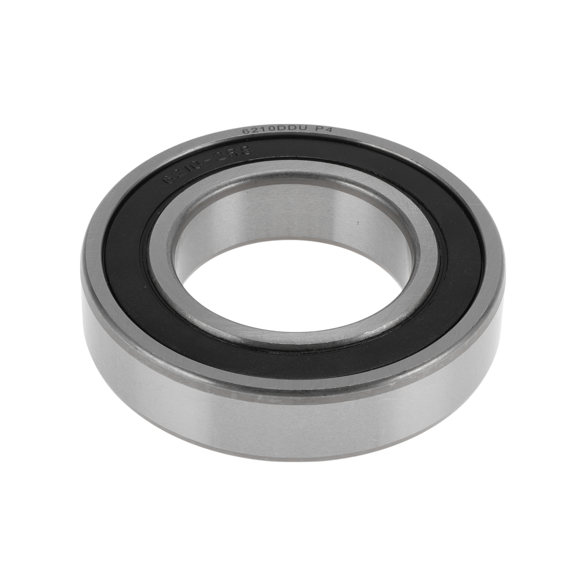 Unique Bargains 6210DDU Deep Groove Ball Bearings 50x90x20mm P4 Double Rubber Seal Lubricated Bearings 1 Pcs Car Silver Tone,Black