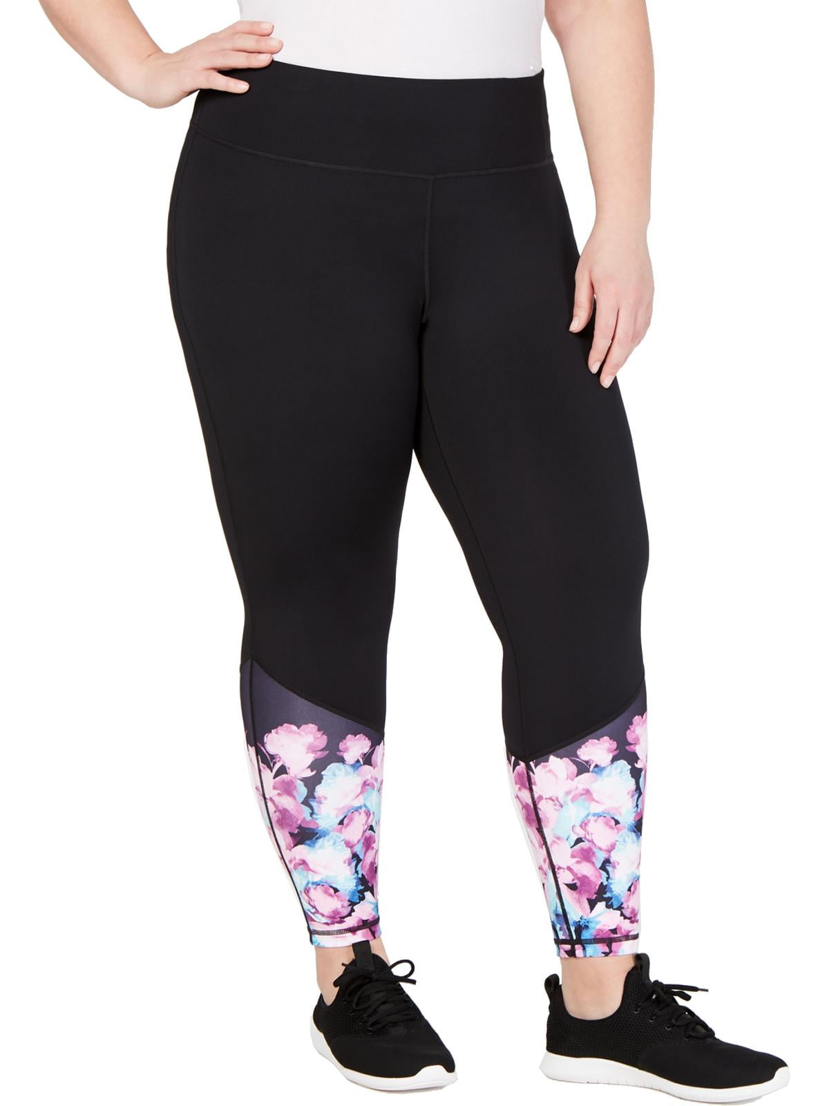 Ideology Womens Leggings Fitness Athletic Workout Abstract Floral 100055958MS XL 