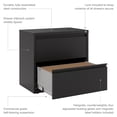 thumbnail image 3 of Hirsh 30 inch Wide 2 Drawer Metal Lateral File Cabinet for Home and Office, Holds Letter, Legal and A4 Hanging Folders, Black, 3 of 14