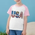 thumbnail image 2 of CFLVAEK USA Shirts for Kids 4th of July Patriotic Tees Casual Short Sleeve Raglan Tshirts Indenpendence Day Crewneck T Shirts 5 Years, 2 of 8