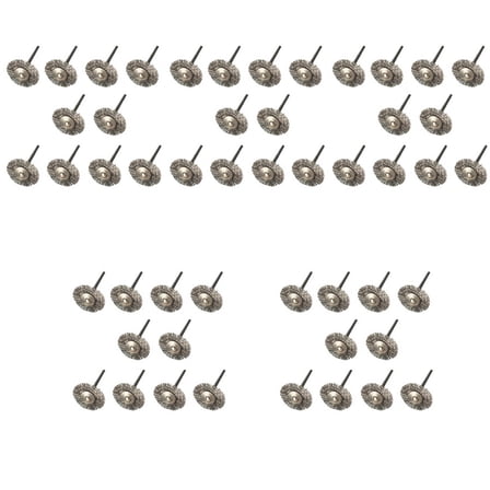 50 Pcs Stainless Steel Wire Brushes Disc Brush Round Brush 25mm Diameter for