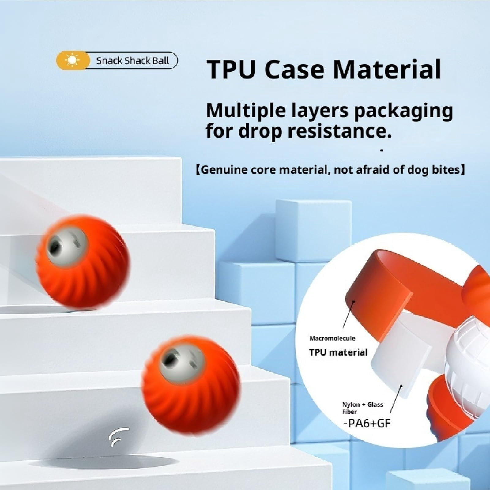 Interactive Dog Ball,Smart Slow Feeder Puzzle Toy, Automatic Motion Activated Rolling Ball with USB Rechargeable, with Fruit Plush Cover,TPU Chew Resistant for Small Medium Large Dogs