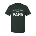 thumbnail image 2 of Wild Bobby My Favorite People Call Me PAPA Father's Day Men Graphic Tee, Forest Green, Small, 2 of 5