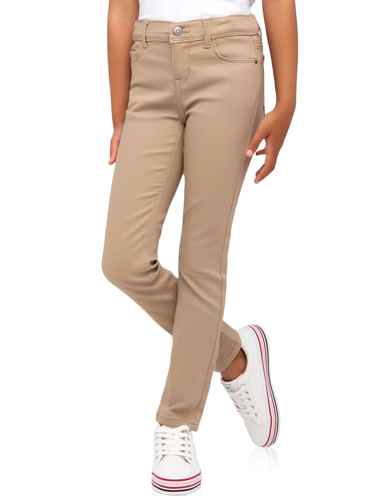 Girl's Stretch Pencil Skinny Uniform Pants