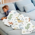 thumbnail image 7 of Gresahom WEALLIN Dinosaur Blanket for Boys, Dino Gifts for Boys, Toddler Blankets for Boys, Soft Blanket for Children's Day Gift, Birthday Gift 1 2 3 4 5 Year Old Toddler Boys Kid Child(30"x40"), 7 of 7