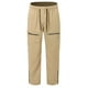 thumbnail image 4 of Pantalones de trabajo con cremallera en los bajos para hombre - Cargo de color liso - Poliéster, bolsillos grandes, tallas S-XXL, 4 of 8