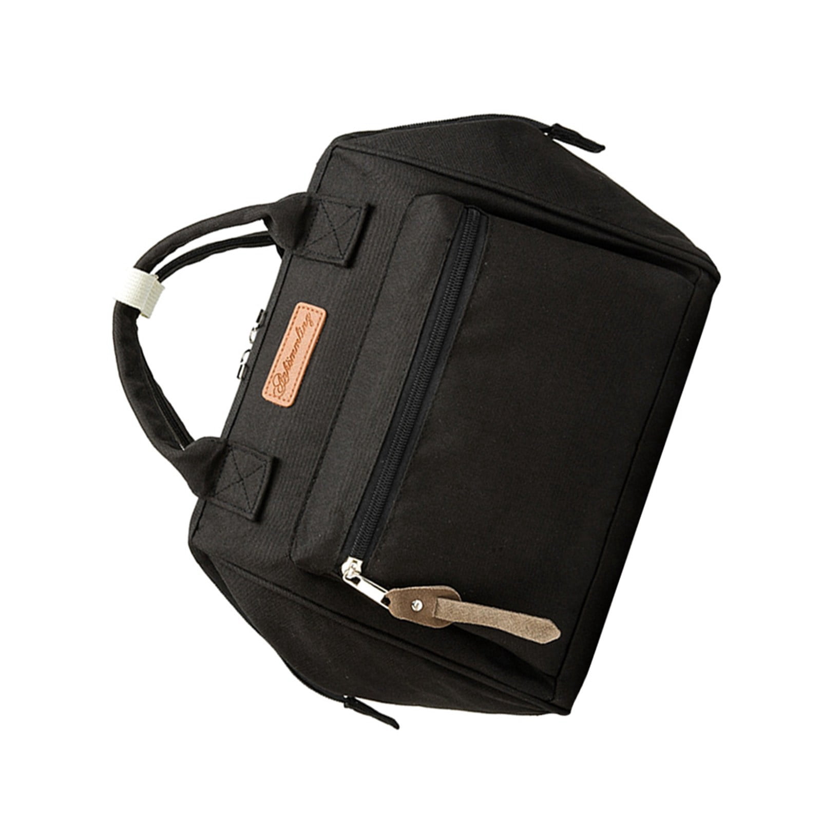 Suodoka Multifunctional Diaper Bag Water-Resistant Travel Tote Baby Handbag for Mom Large Capacity with Insulated Pockets Classic Black 9.45 inches / 24 cm