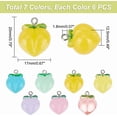 thumbnail image 2 of 42Pcs 7 Colors Peach Charms Fruit Resin Charms Big Fruit Hanging Pendant Resin 3D Peach Charms Imitation Food Charms Ornament, 2 of 5