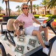 thumbnail image 3 of Golf Cart Seat Covers for 2 Seater,Sage Green Aztec Microfiber Cart Seat Towel Blanket,Southwest Boho Ethnic Chic Motifs Absorbent Breathable Non Slip Bench Seats Protector for Golf Course 51"x31", 3 of 9