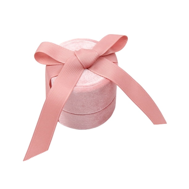 Caja de cinta para anillos, ideal para guardar joyas de moda, envolver regalos para propuestas de matrimonio (rosa, talla L)