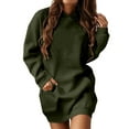 thumbnail image 1 of Vestido sudadera largo con capucha y cordón para mujer - Jersey oversize informal con bolsillo, mezcla de poliéster, tallas S-XXL, 1 of 5