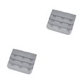 thumbnail image 2 of Qarigey Correa de extensión Extensores de sujetador Hebilla 3 ganchos Ganchos transpirables Gadgets de reemplazo íntimos prácticos 3 filas gris gris-plata 2piezas, 2 of 6