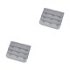 thumbnail image 1 of Sonducket Correa de extensión Sujetador extensor Hebilla 3 ganchos Ganchos transpirables Prácticos artículos íntimos de reemplazo 3 filas gris-plata 2piezas, 1 of 6