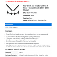 thumbnail image 2 of Rear Shock and Sway Bar Link Kit 4 Piece - Compatible with 2003 - 2008 Mazda 6 2004 2005 2006 2007, 2 of 2