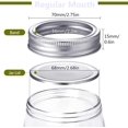 thumbnail image 2 of 48 PCS Regular Mouth Canning Lids, 70MM Mason Jar Lids & Rings for Ball Mason Jars, Split-Type Leakproof Storage Can Covers Caps (Includes Lid and Band, Silver), 2 of 7