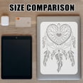 thumbnail image 3 of Heart Dreamcatcher Painting Stencil 8.3x11.7" Reusable Heart Shaped Dream Catcher Stencil Decorative Fantasy Theme Stencil for Painting on Wall Wood Floor Tile Canvas Fabric Furniture, 3 of 9