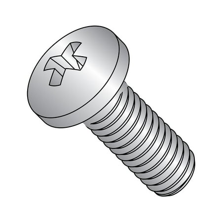 

410 Stainless Steel Pan Head Machine Screw Meets ASME B18.6.3 #3 Phillips Drive 1/4 -20 Thread Size 1 Length Fully Threaded Import (Pack of 10)