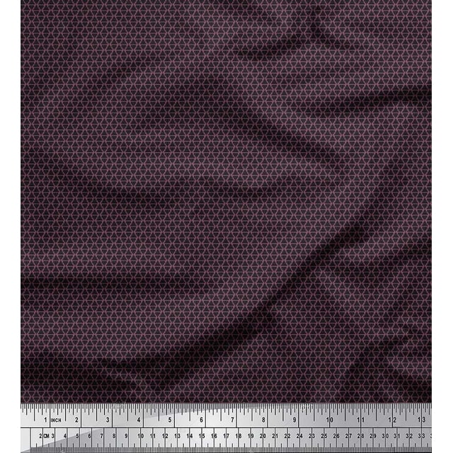 Soimoi Viscose Chiffon Fabric Triangle Shirting Print Sewing Fabric Yard 42 Inch Wide
