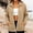 Khaki, variant on WRFWUL Womens Full Zip Jacket Stand Collar Long Sleeve Casual Outerwear Lightweight Fleece Cardigan Fall Winter Warm Coat