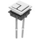 thumbnail image 2 of Toilet Water Tank Push Button Dual Flush Bathroom Use Silver 1Set, 2 of 4