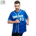 thumbnail image 2 of Custom Royal White-Light Blue Baseball Jersey Shirt for team 3D All Over Printed Baseball Jersey Shirts hip hop Tops, 2 of 7