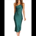 thumbnail image 1 of Vestido de Mujer con Tirantes, Cintura Media, Color Liso, Espalda Baja, Lazo, Elegante, con Hombros Descubiertos y Medio. Verde S, 1 of 10