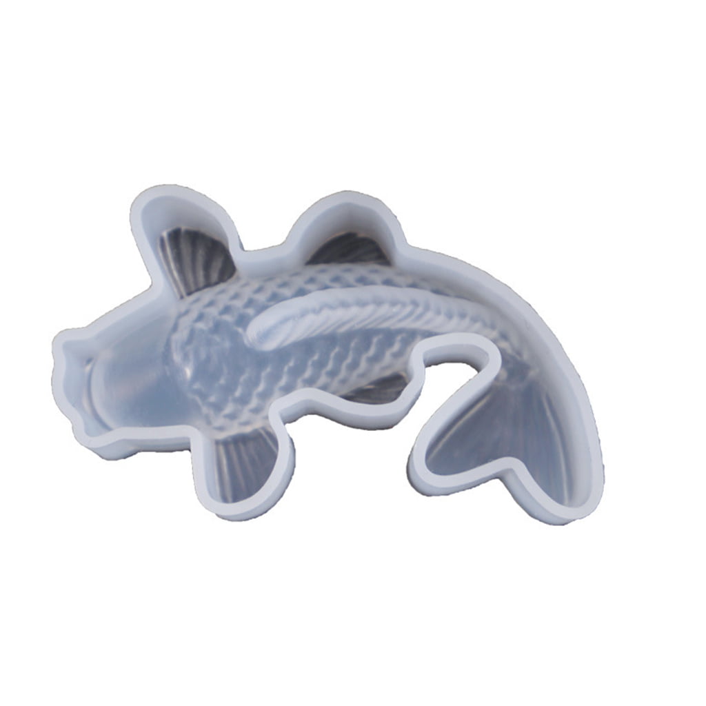 3D Lucky Koi Fish Silicone Mold DIY Resin Casting Art Jewelry Making Craft L^