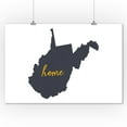 thumbnail image 2 of West Virginia, Home State, Gray on White (9x12 Wall Art Print, Home Decor), 2 of 3