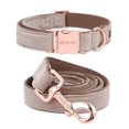 thumbnail image 1 of ARING PET Dog Collar and Leash, Velvet Dog Collar and Leash Set, Soft & Comfy, Adjustable Collars for Dogs, 1 of 6