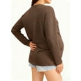 thumbnail image 2 of Yawrut Women's Long Sleeved Nursing Top, Soft Maternity Shirt With Hidden Zipper, 2 of 6