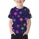 thumbnail image 1 of Camiseta de manga corta crop top chicos casual estrella impresión, cuello redondo camiseta de manga corta para niños 3-14 años de uso diario, 1 of 5