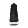 thumbnail image 5 of BURUDANI Women Hidden-Heel Platform Wedgie High-Top Wedge Sneakers Slip-On Ankle Booties, 5 of 6