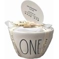 thumbnail image 1 of Rae Dunn 4 Piece WHOLE HALF THIRD QUARTER Glossy White Ceramic Measuring Cups Set, 1 of 3
