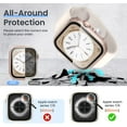 thumbnail image 5 of [2 in 1] Case for Apple Watch Series 8 & 7 45mm Screen Protector - Hard PC Bumper Frame Built-in Tempered Glass Film Face Cover, 360 Front & Back Protection for iWatch Accessories, Rose Gold, 5 of 5