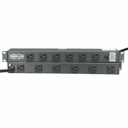 Tripp Lite 1U Rack-Mount Power Strip w/12 Outlets (6 Front & 6-Rear-Facing)